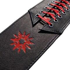 Guitar strap Richter Paul Landers Signature Corset Laced Red Guitar strap - 2