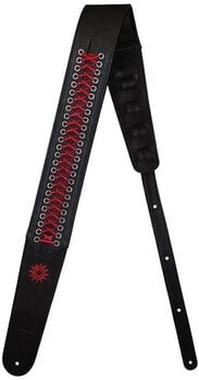 Courroie de guitare Richter Paul Landers Signature Courroie de guitare Corset Laced Red - 6