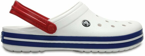 crocs white and blue