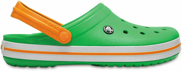 Unisex Schuhe Crocs Crocband Clog Green/White/Blazing Oran 39-40 - 3