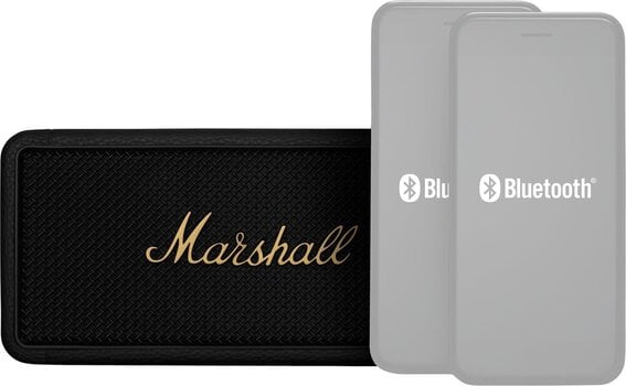 Bærbar højttaler Marshall Middleton Bærbar højttaler Black & Brass - 25