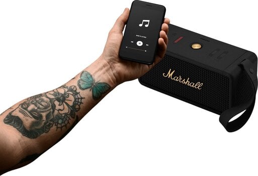 Portable Speaker Marshall Middleton Portable Speaker Black & Brass - 40