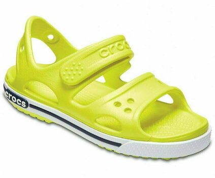 Kinderschuhe Crocs Preschool Crocband II Sandal Sandalen Tennis Ball Green/White - 2