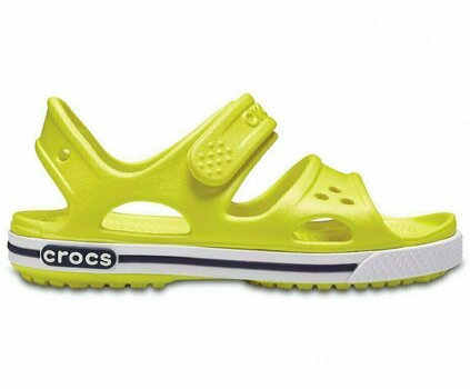 Kinderschuhe Crocs Preschool Crocband II Sandal Sandalen Tennis Ball Green/White - 3