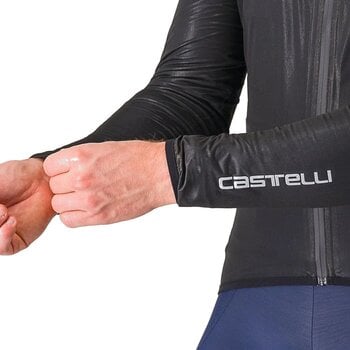 Cykeljacka, väst Castelli Squall Shell Jacka Light Black/Silver Gray M - 4