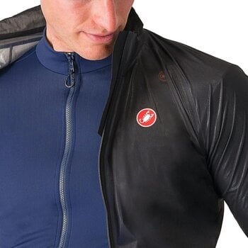 Chaqueta de ciclismo, chaleco Castelli Squall Shell Chaqueta Light Black/Silver Gray L Chaqueta de ciclismo, chaleco - 6