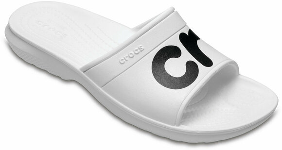Unisex Schuhe Crocs Classic Graphic Slide Unisex Adult White/Black 39-40 - 3