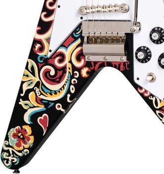 Elektrische gitaar Epiphone Jimi Hendrix Love Drops Flying V Black Elektrische gitaar - 5