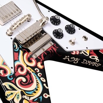 Електрическа китара Epiphone Jimi Hendrix Love Drops Flying V Black Електрическа китара - 6