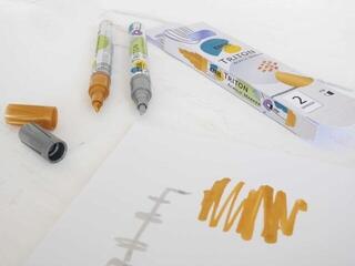 Filzstift Kreul Triton Set Textilmarker 1 - 4 mm Silver & Gold 10 stk - 1