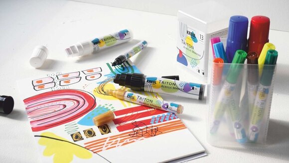 Felt-Tip Pen Kreul Triton Set of Textile Markers 13 pcs - 3