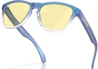 Livsstil briller Oakley Frogskins XS 90064253 Matte Cyan/Blue/Clear Shift Fade/Prizm Gaming Livsstil briller - 4