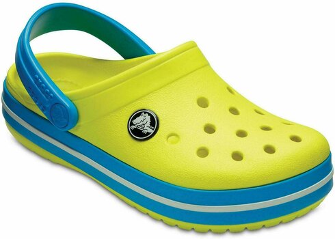 Jachtařská obuv Crocs Kids' Crocband Clog Tennis Ball Green/Ocean 20-21 - 2