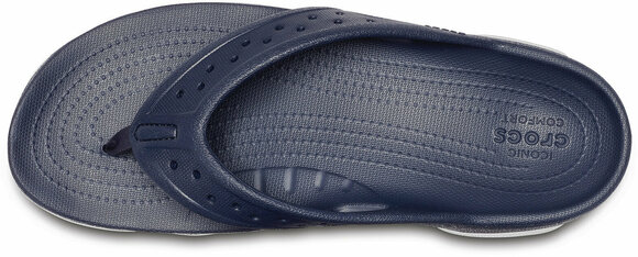 Herrenschuhe Crocs Men's Swiftwater Deck Flip Navy/White 48-49 - 5