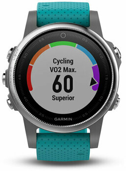 Smartwatch Garmin fénix 5S Silver/Turquoise - 4