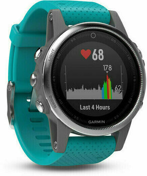 Smart hodinky Garmin fénix 5S Silver/Turquoise - 6