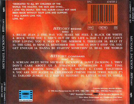 CD Μουσικής Michael Jackson - History - Past, Present and Future - Book I (2 CD) - 4