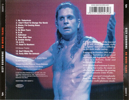 Muzyczne CD Ozzy Osbourne - No More Tears (CD) - 3