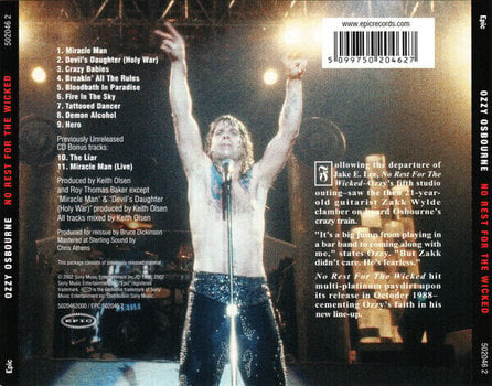 Zenei CD Ozzy Osbourne - No Rest For the Wicked (Remastered) (CD) - 3