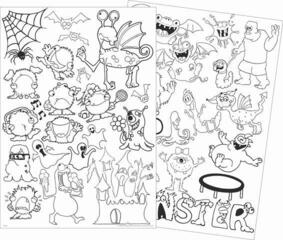 Lasimaali Kreul 42850 Set of Glass Paints Monster Party 7 x 80 ml - 1