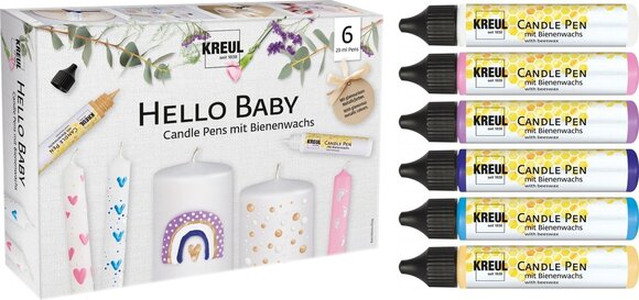 Penna a candela Kreul 49758 Penna a candela Hello Baby 6 pezzi - 5