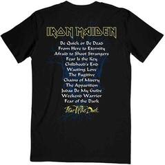 Tričko Iron Maiden Fear of the Dark Album Tracklisting Unisex Tričko s krátkym rukávom/Black/Krátke - 1