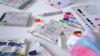 Huopakynä Kreul Junior Set Sarja tekstiilimerkkejä 7 kpl - 1