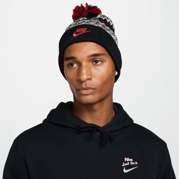 Chapéu de inverno Nike Peak Black/University Red/Coconut Milk/University Red UNI Beanie - 2