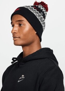 Chapéu de inverno Nike Peak Black/University Red/Coconut Milk/University Red UNI Beanie - 3