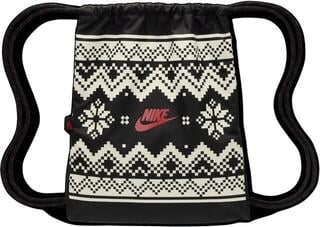 Lifestyle plecak / Torba Nike Heritage Holiday Torebka ze sznurkiem Black/White Fair Isle - 1