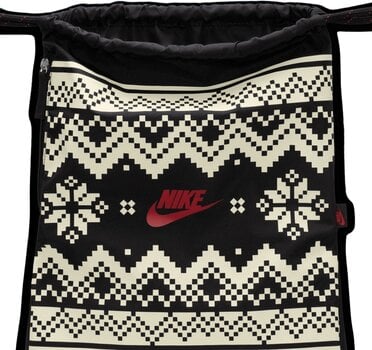 Lifestyle Rucksäck / Tasche Nike Heritage Holiday Drawstring Bag Black/White Fair Isle Sporttasche - 3