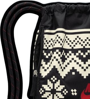 Lifestyle Rucksäck / Tasche Nike Heritage Holiday Drawstring Bag Black/White Fair Isle Sporttasche - 4