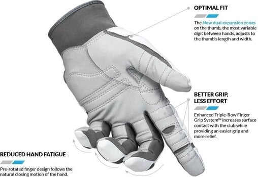 Gloves Bionic Relief 2.0 White White Worn on Left Hand S Mens gloves - 4