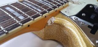 Guitare électrique Fender Squier FSR Classic Vibe 70s Jaguar LRL Gold Sparkle Guitare électrique (Endommagé) - 2
