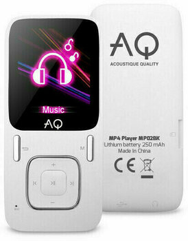 Kapesní hudební přehrávač AQ MP02WH Bílá - 3
