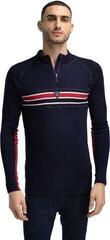 Hiihto t-paita / huppari Dale of Norway Aksla Mens Half Zip Baselayer Navy/Red/Off White S Villapaita - 2