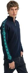Ski T-shirt / Hoodie Dale of Norway Geilo Mens Merino Wool Sweater Marine/Peacock XL Jumper - 2