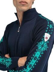 Ski T-shirt / Hoodie Dale of Norway Geilo Mens Merino Wool Sweater Marine/Peacock XL Jumper - 4