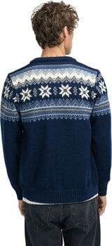 Ski T-shirt/ Hoodies Dale of Norway Veafjord Mens Jacket Navy/Blue Shadow/Cream M Jacke - 4