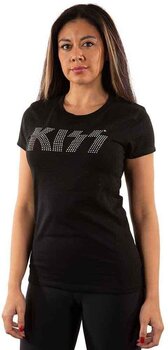 T-shirt Kiss Logo Womens Black L T-shirt - 4