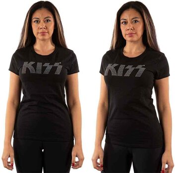T-shirt Kiss Logo Womens Black L T-shirt - 5