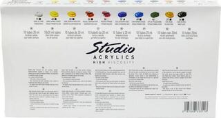 Culoare acrilică Pébéo 69.2910 Set de vopsele acrilice 10 x 20 ml - 1