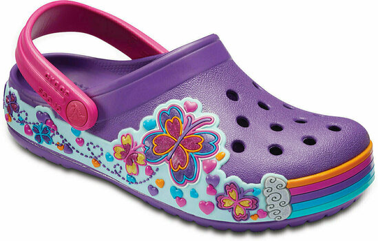 Chaussures de bateau enfant Crocs Crocband Fun Lab Graphic Clog Kids Amethyst-24-25 - 2