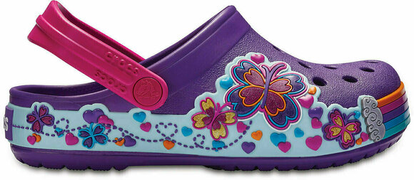 Zapatos para barco de niños Crocs Crocband Fun Lab Graphic Clog Kids Amethyst-24-25 - 3