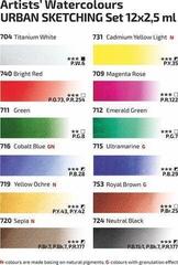 Aquarellfarbe Rosa 3403412 Set Aquarellfarben Urban Sketching 12 x 2,5 ml - 3