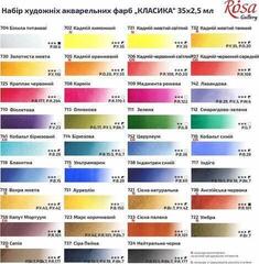 Watercolour Paint Rosa 340035 Set of Watercolour Paints Classic 35 x 2,5 ml - 4
