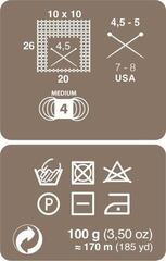 Strickgarn Rosários 4 Terra Moulinet 7 Orange Strickgarn - 2