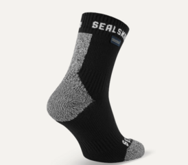 Cycling Socks Sealskinz Waterproof All Weather Ankle Length Sock with Hydrostop Black/Grey M Cycling Socks - 1