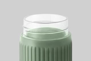 Thermotasse, Becher black+blum Glass Travel Grey/Ocean 340 ml Tasse - 5