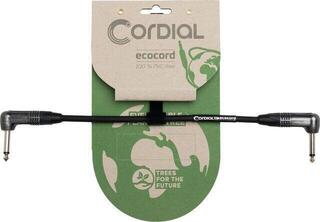 Patch kábel Cordial Ecocord RR Čierna/Zalomený - Zalomený - 3
